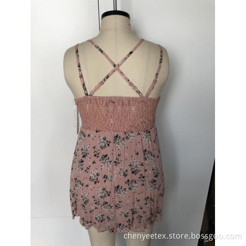 Patchwork dresses with cross-straps